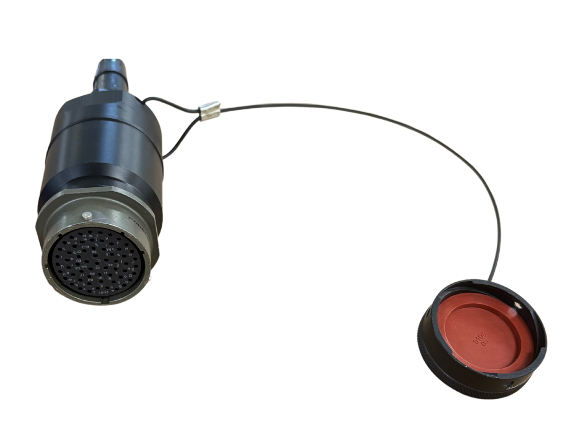 55S complete connector with shell, strain relief and cap